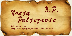 Nadja Puljezević vizit kartica